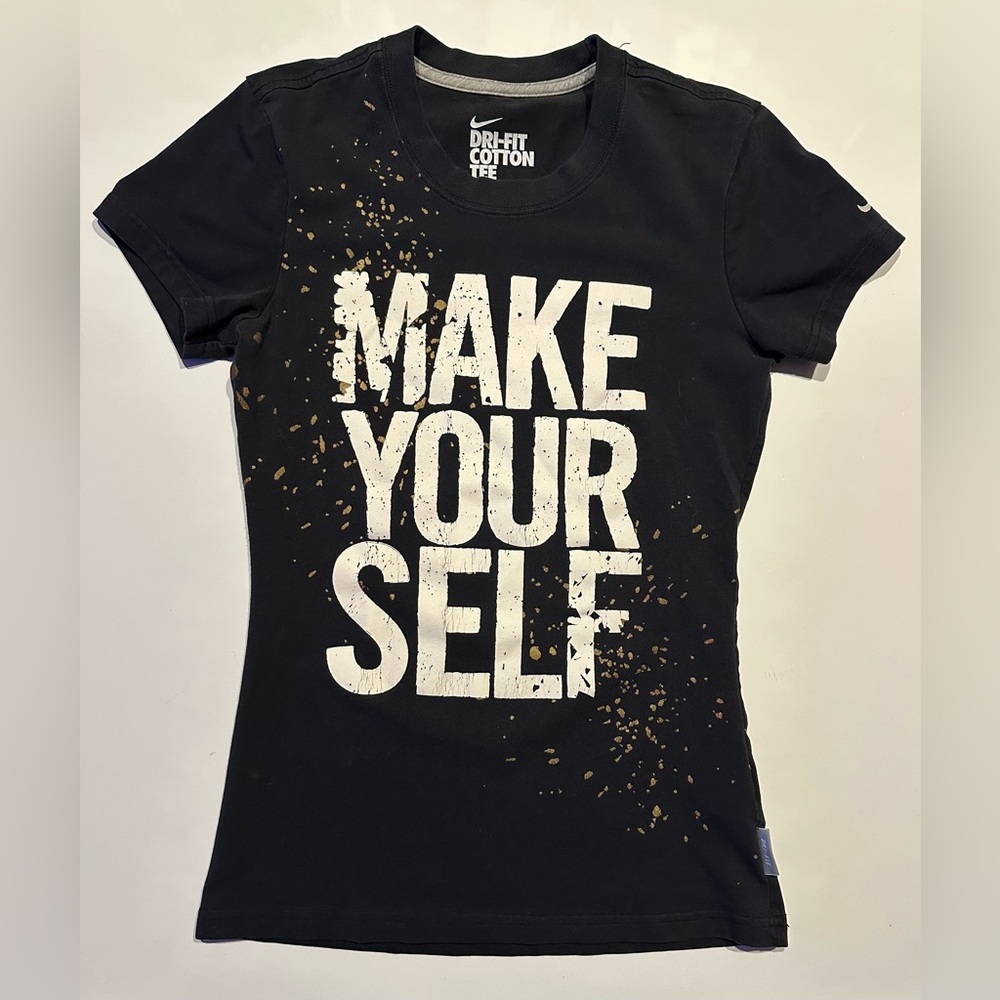 Nike Make Yourself Dri Fit Womens Tee Top Black Xsmall